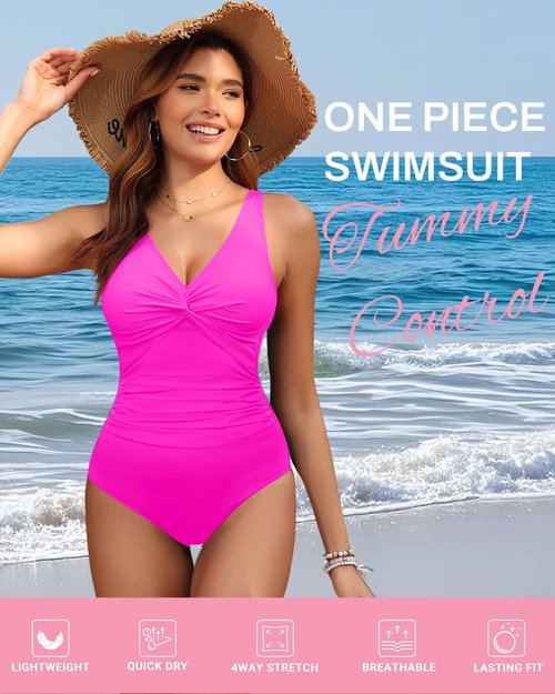 Holipick One Piece Swimsuit for Women - Tummy Control & Push Up Design | Full Coverage Slimming