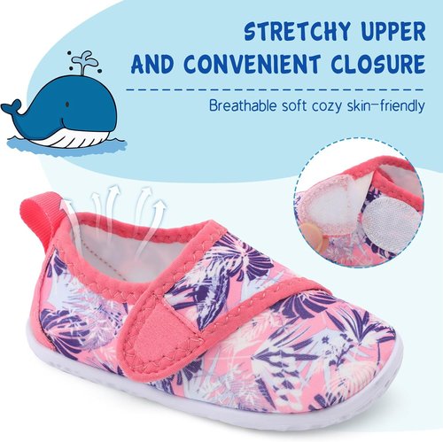 LeIsfIt Toddler Water Shoes - Breathable Quick-Dry Aqua Socks for Kids | Perfect for Beach & Pool