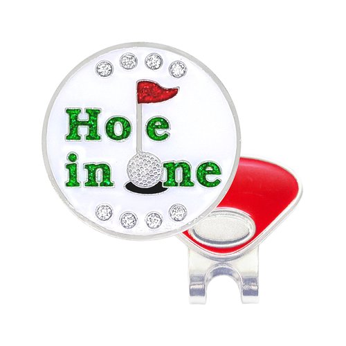 Hole in One Glitzy Ball Marker with Hat Clip