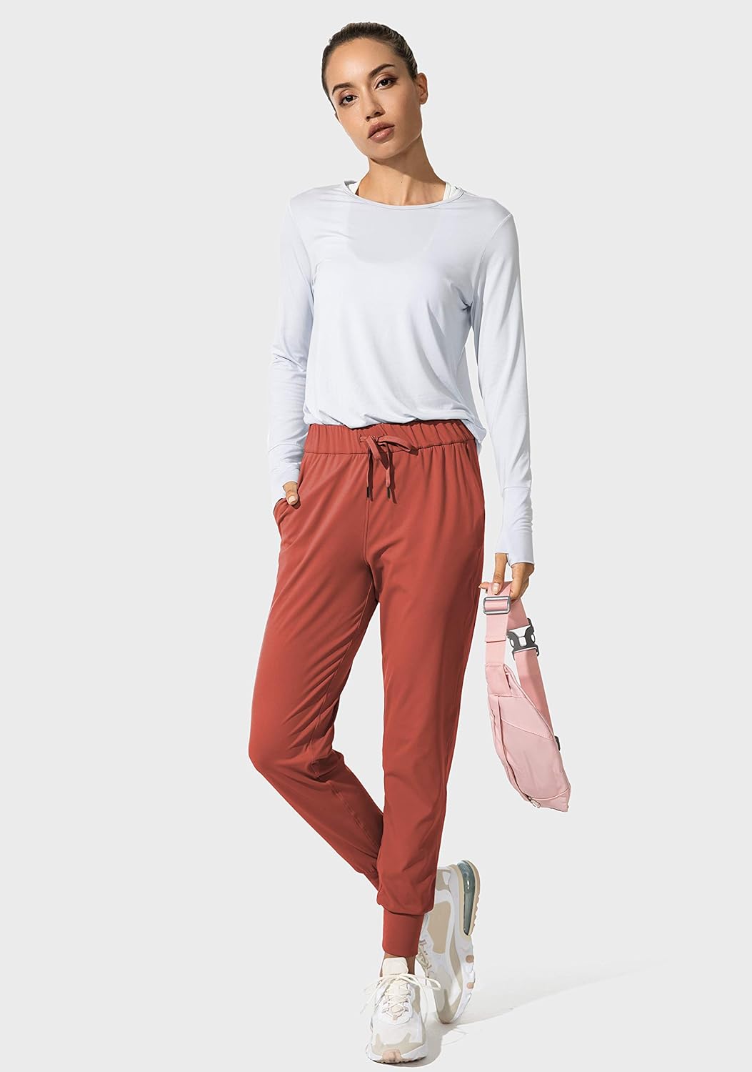 SANTINY Women's Jogger Pants - Comfortable Drawstring Sweatpants with Pockets for Lounge & Workout