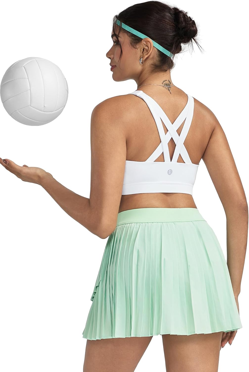 RUNNING GIRL Sports Bras for Women - Padded Criss-Cross Back Medium Support with Removable Cups
