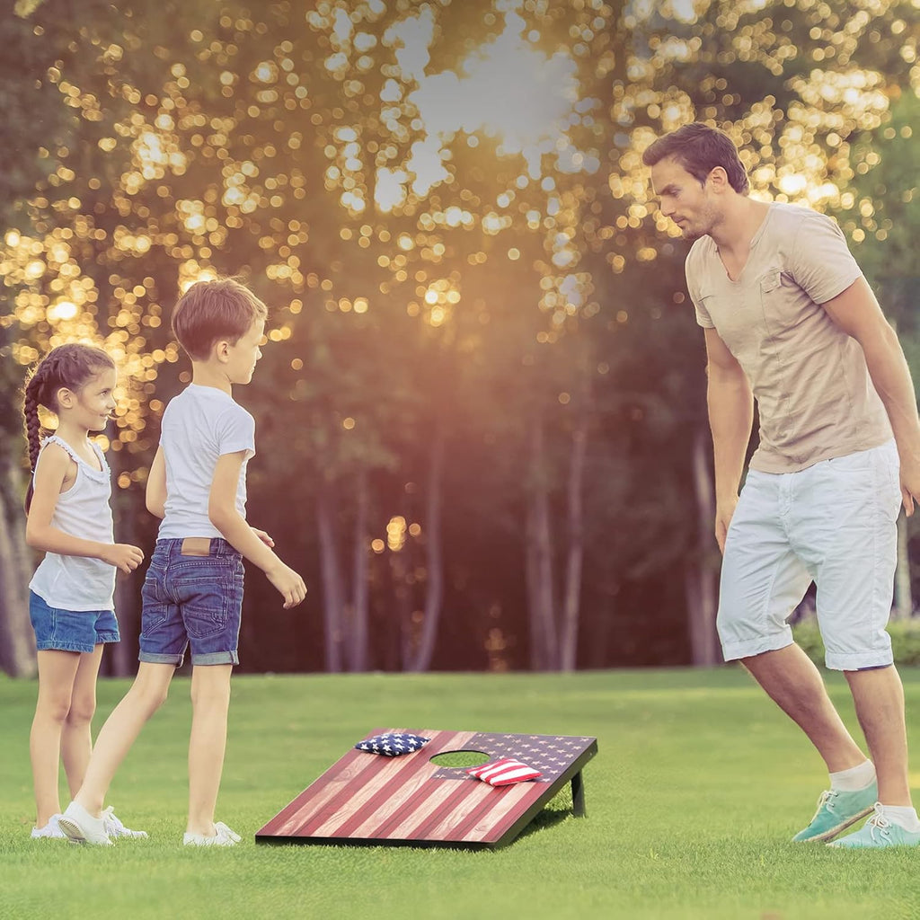 Regulation Cornhole Set by [Brand Name] - 4x2 & 3x2 Boards with Carrying Bags & 8 Bean Bags | Perfect for Outdoor Family Fun