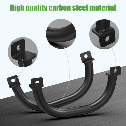 10L0L Universal Golf Cart Grab Handles for Yamaha/EZGO/Club Car Square Tube Vehicles, Safety Golf Roof Grab Bar Handles, Easy Installation, Set of 2-Black