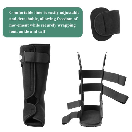 Jewlri Air Walking Boot, Tall Fracture Boot, Air CAM Walker Fits Left or Right Foot, Protection for Broken Foot Sprained Ankle Fracture Recovery (Medium)