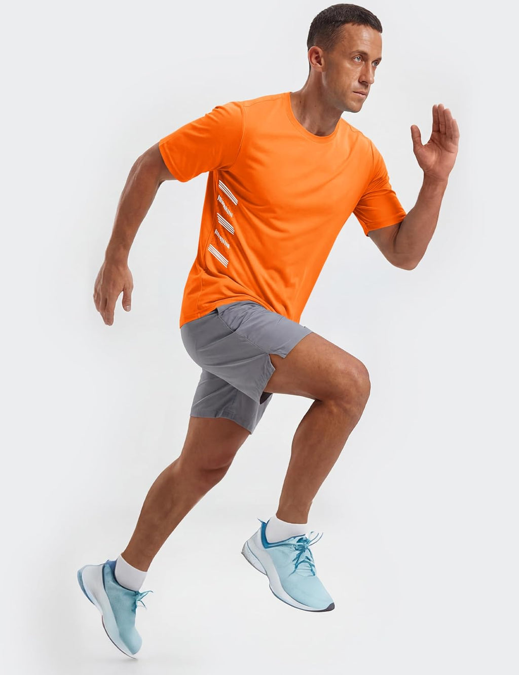 TACVASEN Men's Athletic Workout Shirts - Dry Fit Running Rash Guard | UPF 50+ Breathable Gym Tee