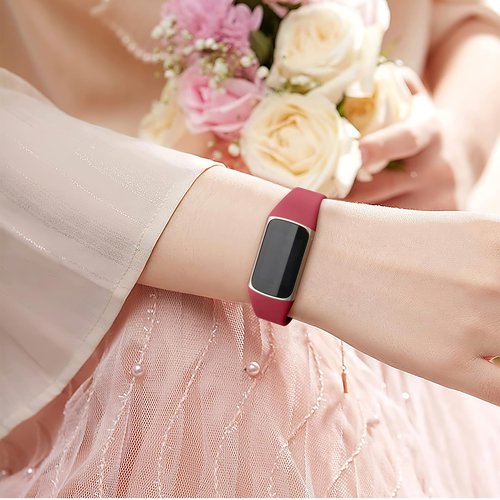 Maledan 8 Pack Band Compatible with Fitbit Charge 5 Bands/Charge 6 Bands for Women Men, Soft Silicone Adjustable Sport Slim Waterproof Replacement Wristband for Fitbit Charge 6 & 5 Fitness Tracker