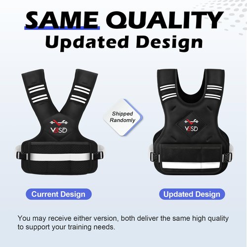 VBSD Adjustable Weighted Vest for Women Men 4-10lb Vest with 6 Ironsand Weights Body Weight Vest with Reflective Strip for Running Walking Strength Training Workouts