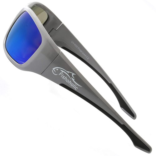 Fishoholic Pro Series Polarized Fishing Sunglasses with Rubber - UV400 Sun Protection Fishing Gift