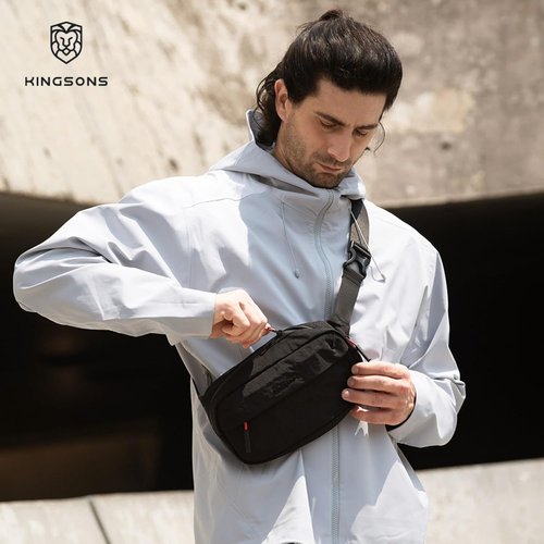 Kingsons EDC Tech Sling Bag - Waterproof Compact Crossbody Backpack for Men & Women