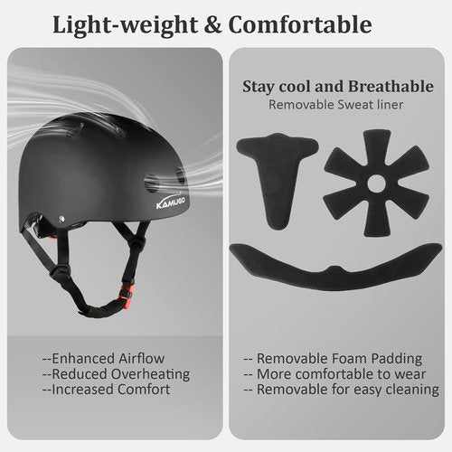 KAMUGO Kids Adjustable Helmet - Multi-Sport Safety Gear for Ages 2-14 | Ideal for Cycling, Skating & Scooting