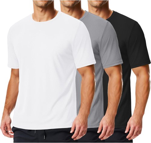 COOFANDY Men's Athletic T-Shirts - Quick Dry Moisture-Wicking Workout Shirts | 3 Pack for Gym & Casual Wear