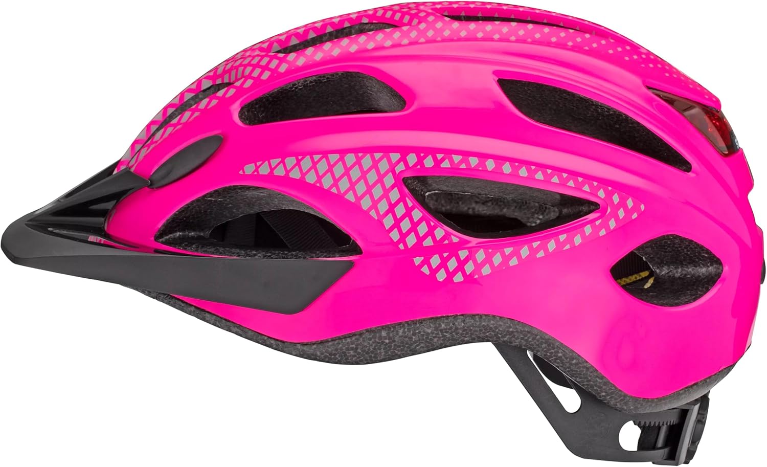 Schwinn Adult Bike Helmet - Lighted with Rear LED, Adjustable Fit 58-62 cm, 17 Air Vents, Removable Visor
