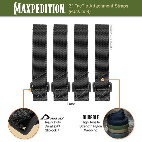 Maxpedition 3-Inch TacTile - Pack Of 4 (Black)