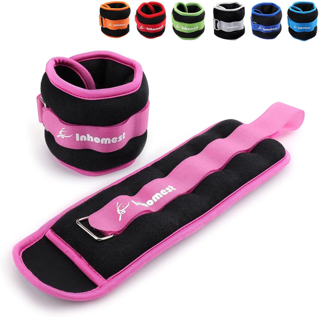 Skiennix Ankle Weights - Adjustable 0.5 to 5 LB Pair for Strength Training & Gym Workouts