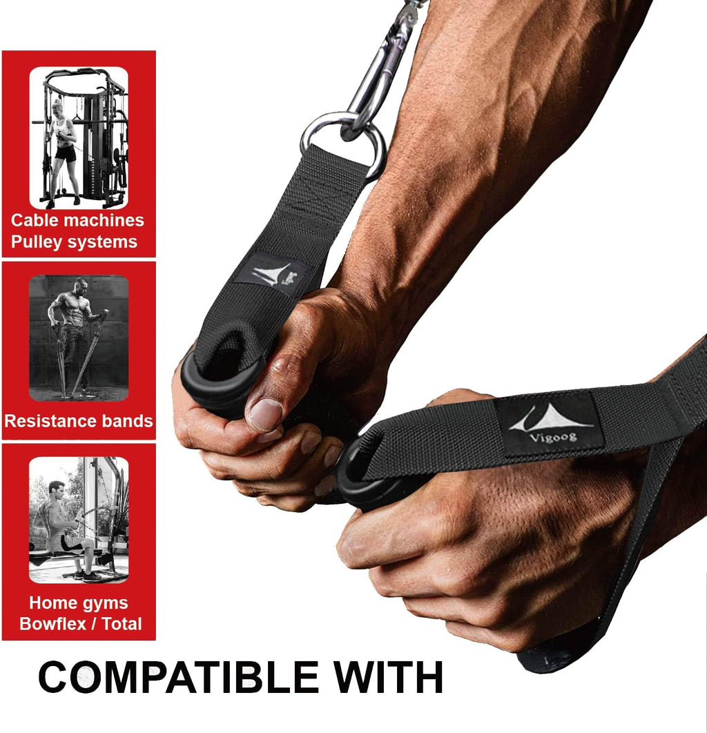 Skiennix Heavy Duty Gym Workout Handles - Comfortable Grip for Cable Machines & Resistance Bands | Home Exercise Equipment