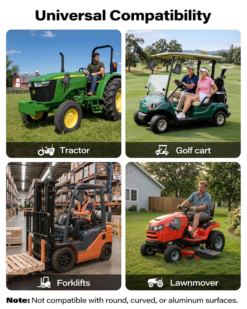 Magnetic Golf Cart Mirrors — No-Drill Side Mirrors for EZGO, Yamaha, Club Car