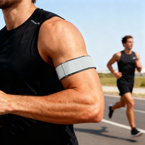 Compatible with WHOOP 5.0 Bicep Band, Metal Case with Nylon Loop Arm/Ankle Strap – Supports ECG Function, Fits WHOOP 5.0 One Peak MG/Life , Adjustable Breathable Armband for All-Day Wear (White)