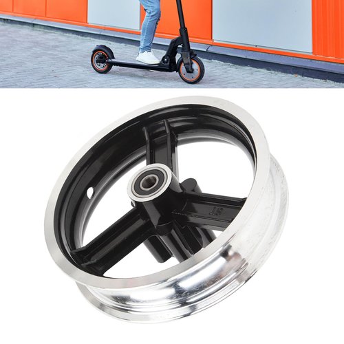 Fockety Electric Scooter Front Wheel Hub for 10 inch Scooters, Aluminium Rim Tire, Lightweight and Strong, Easy to Replace, Enhances Ride Quality