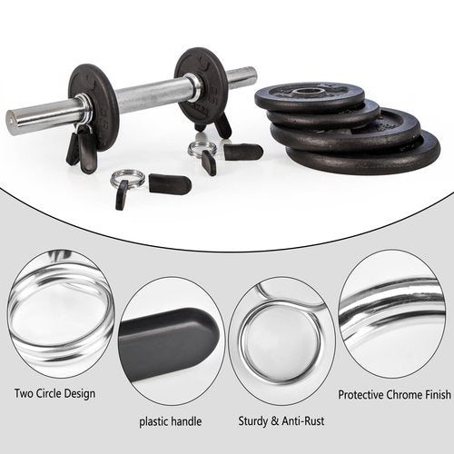 Spring Clip Collars 1 Inch Olympic Barbell Clamps Dumbbell Clips Weight Bar Clips for Weightlifting, Powerlifting, Strength Training (3 Pairs)
