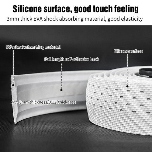 SHANGWU Bike Handlebar Tape, EVA Bike Bar Tape Road Bike, High Stain Resistance Bicycle Handlebars Tape, Extra Thick Soft & Non-Slip Comfortable Bike Grip Tape for Handlebars(Set of 2, Color-Change)