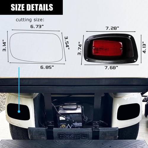 VPAHub EZGO TXT 1996-2013 LED Adjustable Light Kit 48V, 2 LED headlight, 2 LED taillight, 1 Basic wiring harness, instruction & hardware included