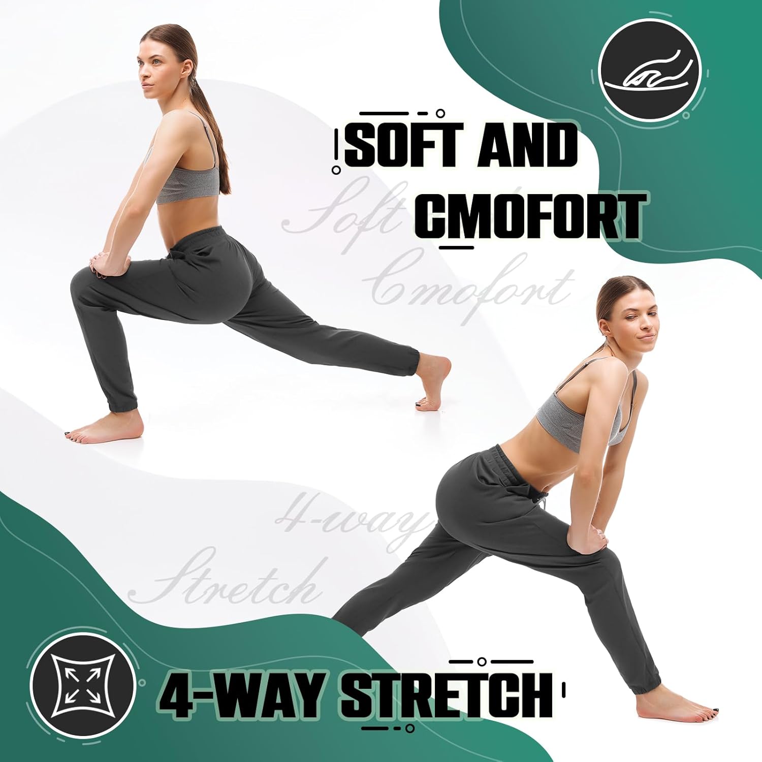 Walifrey Women's Joggers - Comfortable Sweatpants with Pockets for Lounging & Workout