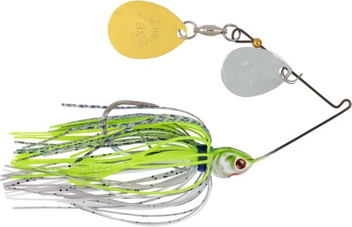 BOOYAH Covert Finesse Double Colorado Spinnerbait - #3.5 Gold & Nickel Blades for Ultimate Attraction