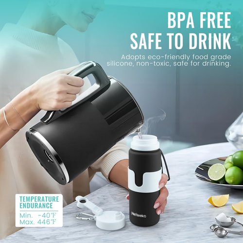 Nefeeko Collapsible Water Bottle - BPA-Free 26oz Foldable Design | Lightweight & Leak-Proof for Travel