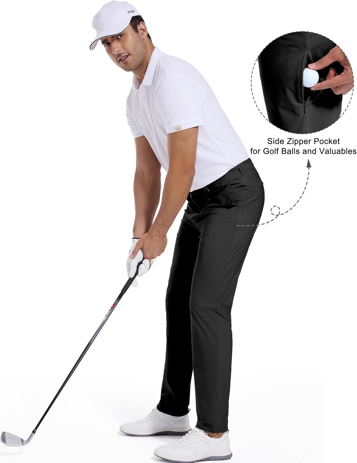 Skiennix Golf Pants for Men - Stretch Quick Dry Lightweight Trousers | Business Casual Sizes 30-34