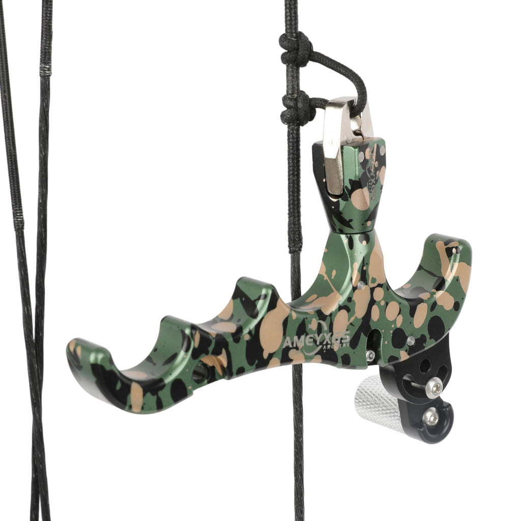 PYMUST Archery Compound Bow Release - 360° Rotatable Caliper 4-Finger Release Aid, Professional Gear for Bow Hunting and Target Shooting