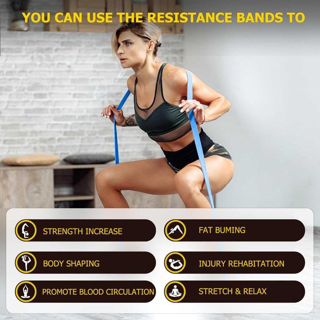 Skiennix Pull Up Bands - Resistance Exercise Bands for Men & Women | Body Stretching & Muscle Training