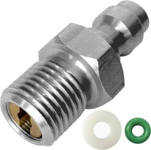 8mm Quick-Disconnect Plug Adapter - Stainless Steel 1/8" BSPP Male Thread for PCP Paintball Charging