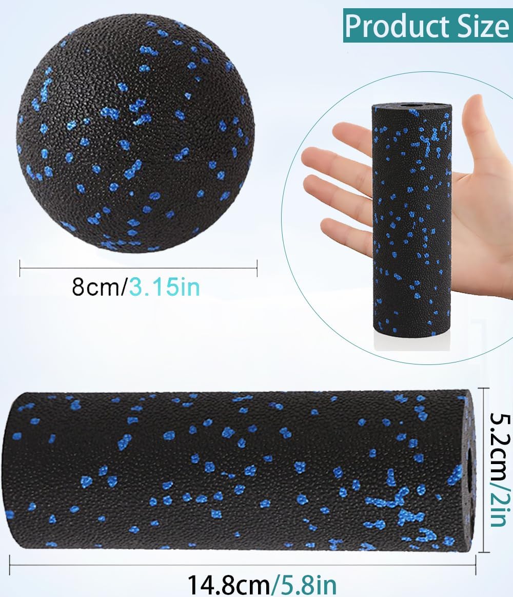 Skiennix Mini Foam Roller - Deep Tissue Massage for Muscle Relief & Myofascial Release | Peanut Ball Design
