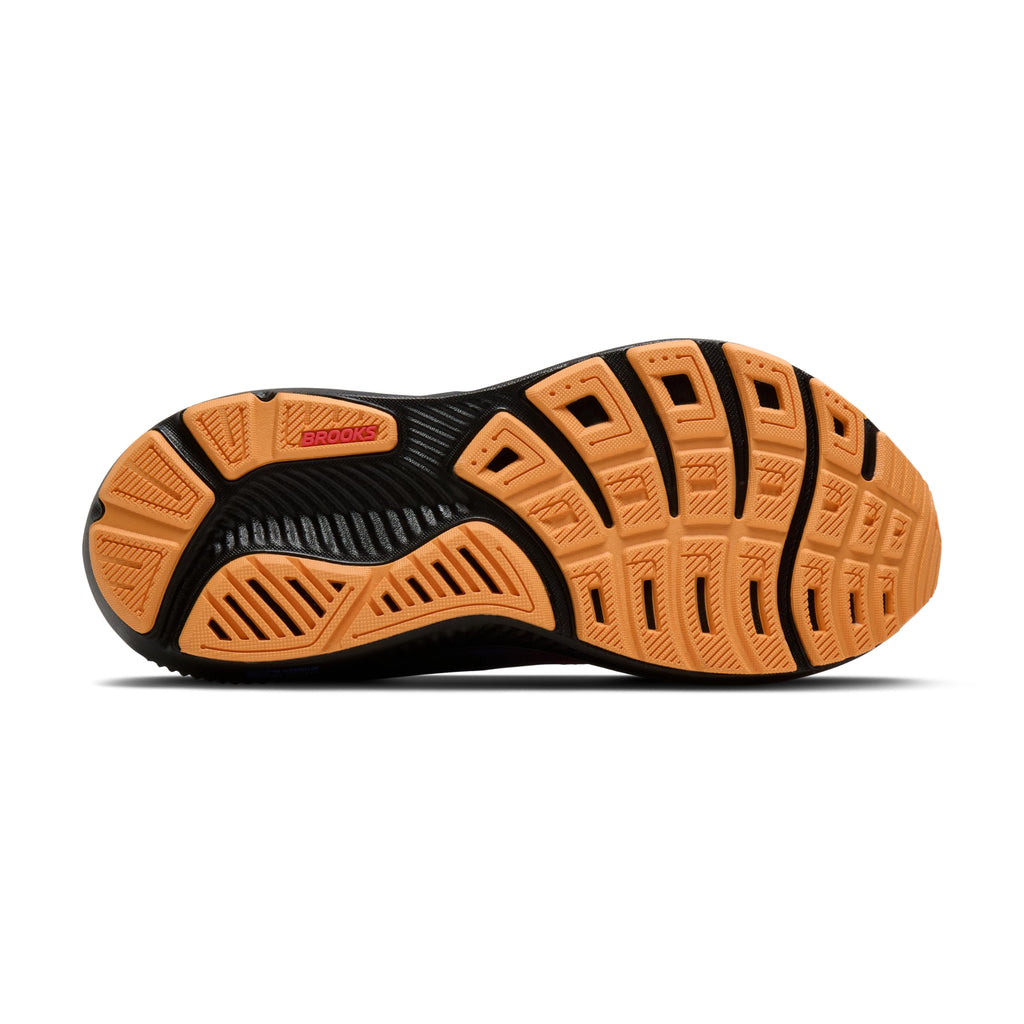 Brooks Women’s Ghost 17 Neutral Running Shoe - Night/Blue/Papaya - 8.5 Medium