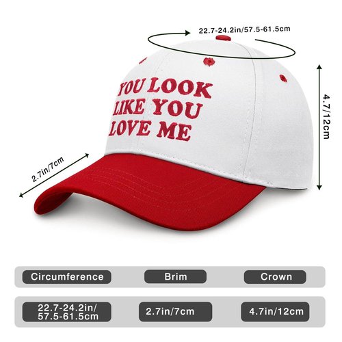You Look Like You Love Me Hat, Funny Vintage Trucker Hats for Women Men, Trendy Embroidered Snapback Baseball Cap