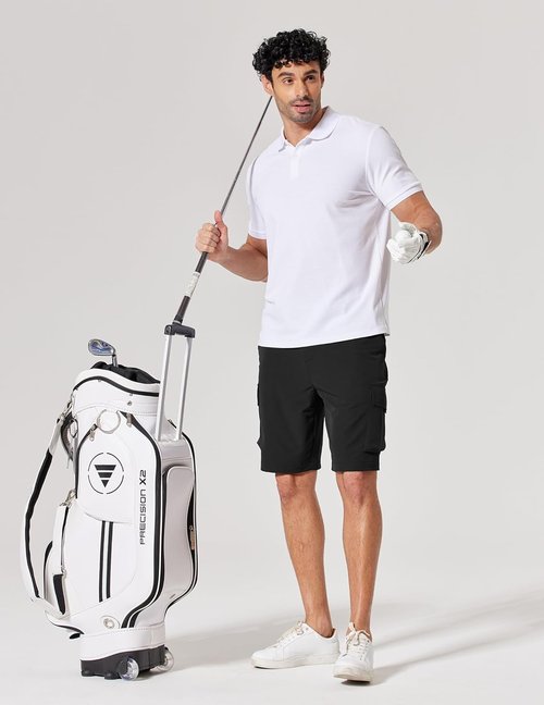 COOFANDY Men's Casual Cargo Shorts - Lightweight 9" Shorts for Golf, Hiking, Work & Fishing - 5 Pockets
