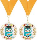 Kindergarten Graduation Medal - Kids Preschool Graduation Decorations with Neck Ribbon | 2 Metal Medals