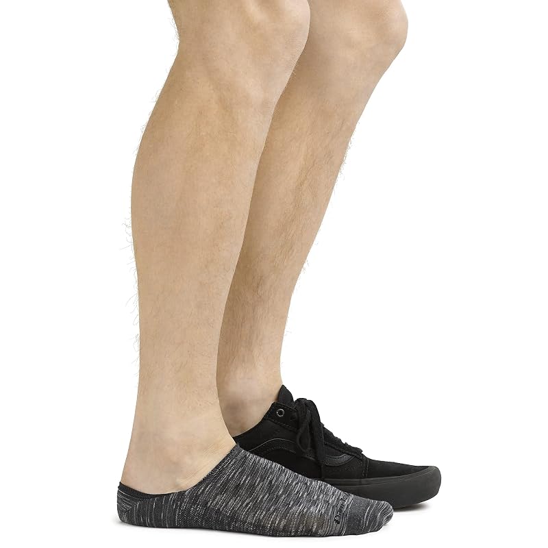 Darn Tough Vermont Topless Solid No Show Hidden Socks - Black, Large