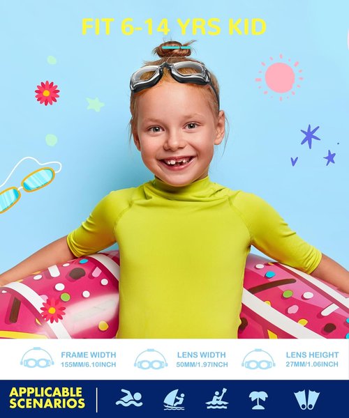 NSSIW Kids Swimming Goggles - Anti-Fog, Leak-Proof Design | 3-Pack for Ages 4-16