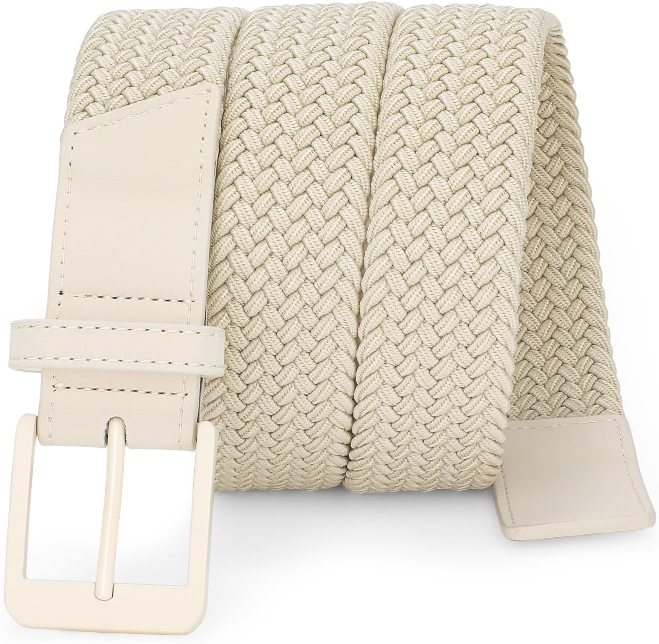 SANSTHS Golf Belt - Elastic Braided Design with Metal Buckle for Men & Women | Stretch Webbing for Casual Wear