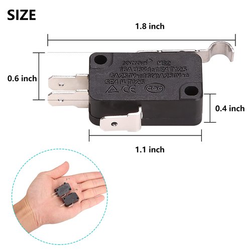 10L0L 4 Pack Golf Cart Micro Switch 2 & 3 Prong for Club Car DS Precedent OEM # 1014807,1014240, 1014805
