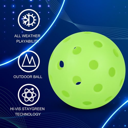 Fanovae Pickleball Balls, 12 Pack 40 Holes Outdoor Pickleball Balls, High Visibility and Bounce, Stylish and Durable Pickleball Balls for All Style Pickleball Paddles & All Skill Levels