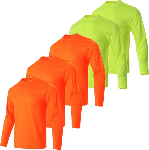 Gary Com Men's Long Sleeve Athletic T-Shirts - Quick Dry Workout Tee with UPF 50+ Sun Protection