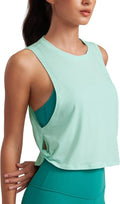 CRZ YOGA Pima Cotton Tank Top for Women - Loose Crop Sleeveless Athletic Shirt for Yoga & Gym
