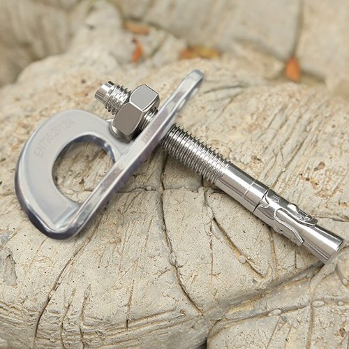 S.E.PEAK 30kN 5Pack Stainless Steel Bolt Hanger, Climbing Anchor Bolt, for 12 mm Bolt, Rock Climbing, Caving, Rescue, Hammock Installation, Mountaineering
