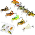 Skylety Mini Fishing Lures - 10-Piece Hard Bait Set for Freshwater & Saltwater | Perfect for Trout, Bass, Perch