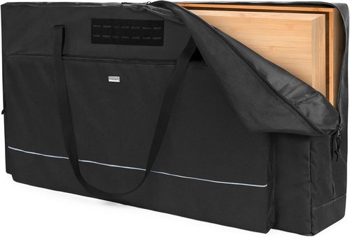 GOBUROS Cornhole Carrying Case - Fits Regulation Size Boards with Padded Shoulder Strap & Sandbag Pockets