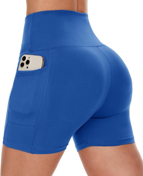 CAMPSNAIL Biker Shorts for Women - High Waisted Tummy Control Spandex with Pockets | 3"/5"/8" Sizes