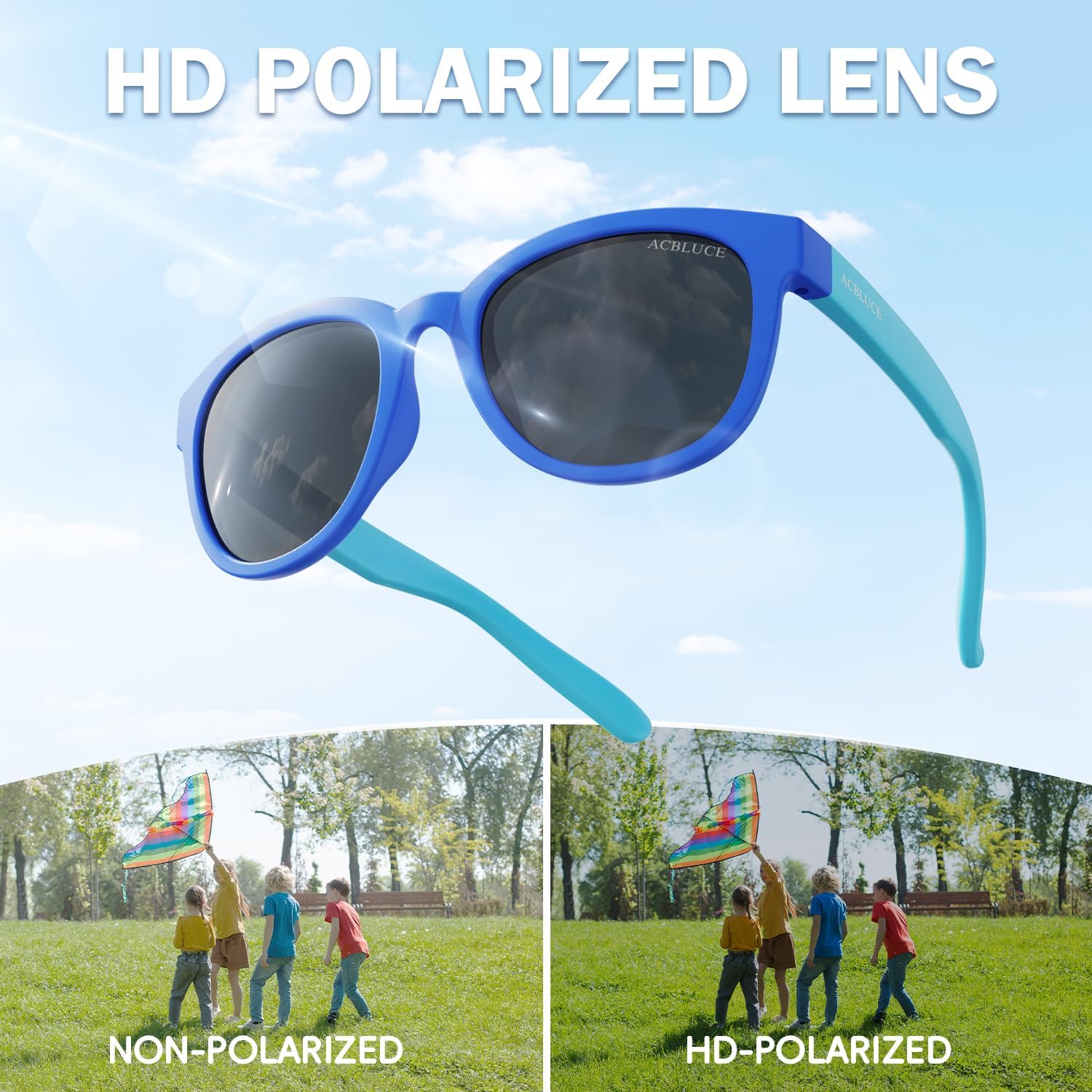 Skiennix Kids Polarized Sunglasses - Unbreakable TPEE Frame with Adjustable Strap | Ages 5-13
