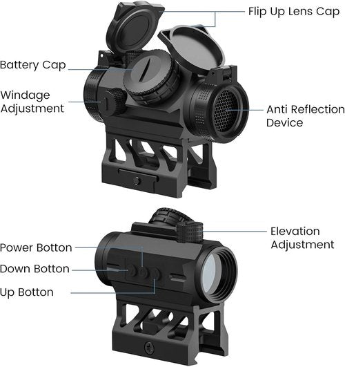 Feyachi 2MOA Red Dot Sight - Compact 1x20mm Optics with Motion Awake & Absolute Co-Witness Mount